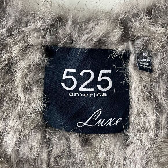 525 America Luxe Genuine Rabbit Fur Vest Small - Picture 2 of 9